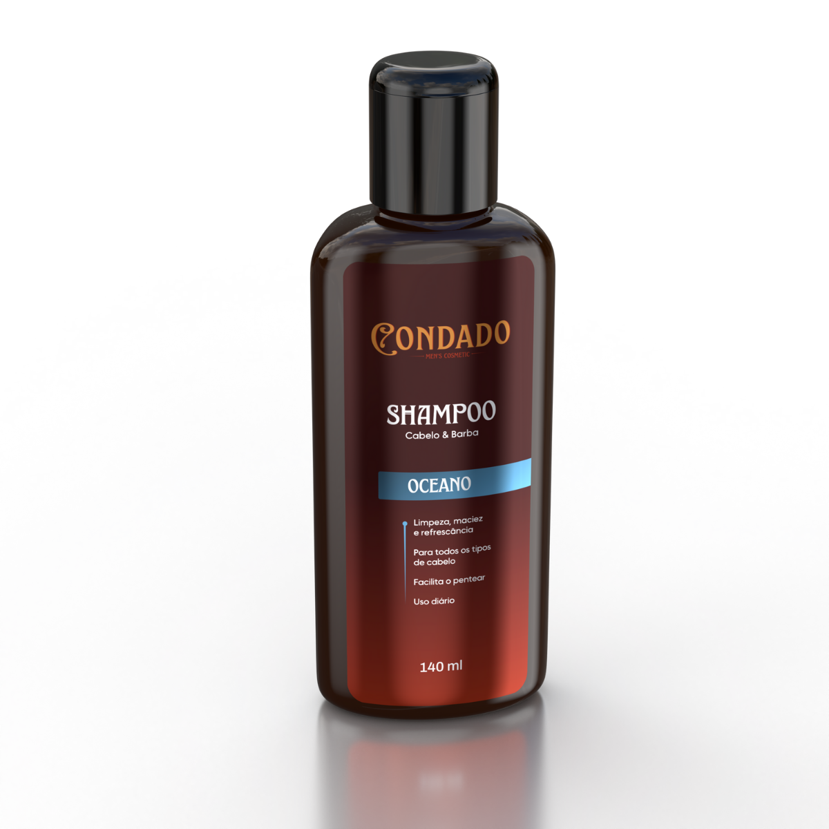 Kit Shampoo + Condicionador + Shaving Gel + Loção pós Barba Condado Oceano