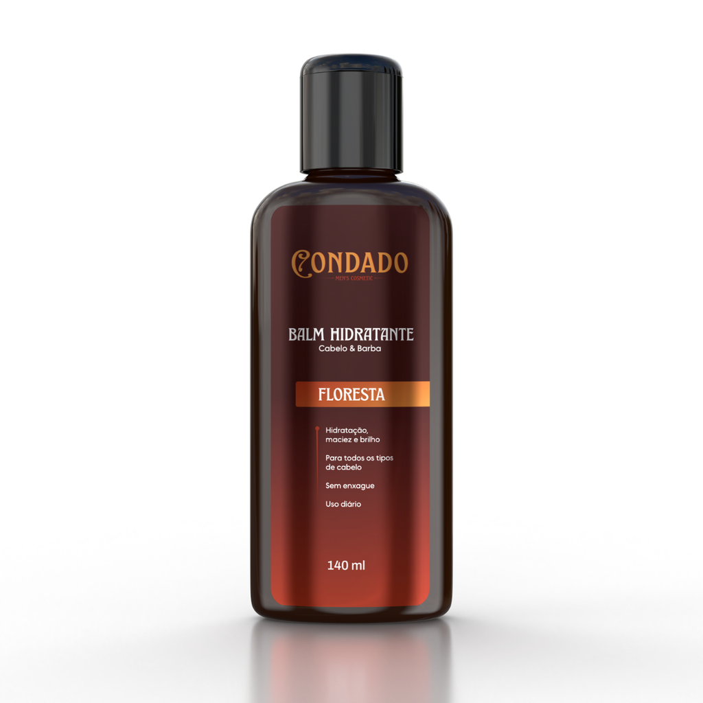 Kit Shampoo + Condicionador + Pomada + Óleo + Colônia + Tônico + Balm + Gel + Loção Floresta Condado
