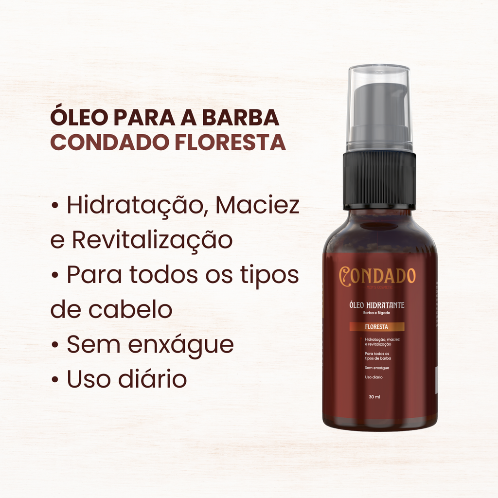 Kit Shampoo + Condicionador + Creme modelador + Óleo hidratante Floresta