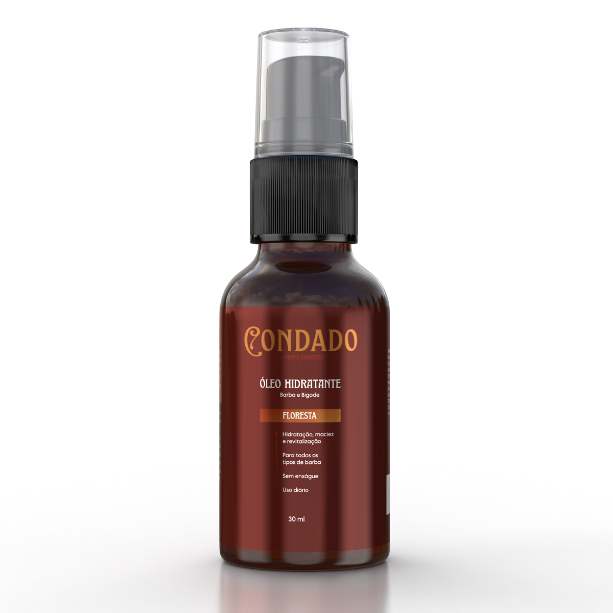 Kit Shampoo + Condicionador + Pomada + Óleo + Colônia + Balm + Necessaire Preta Floresta Condado