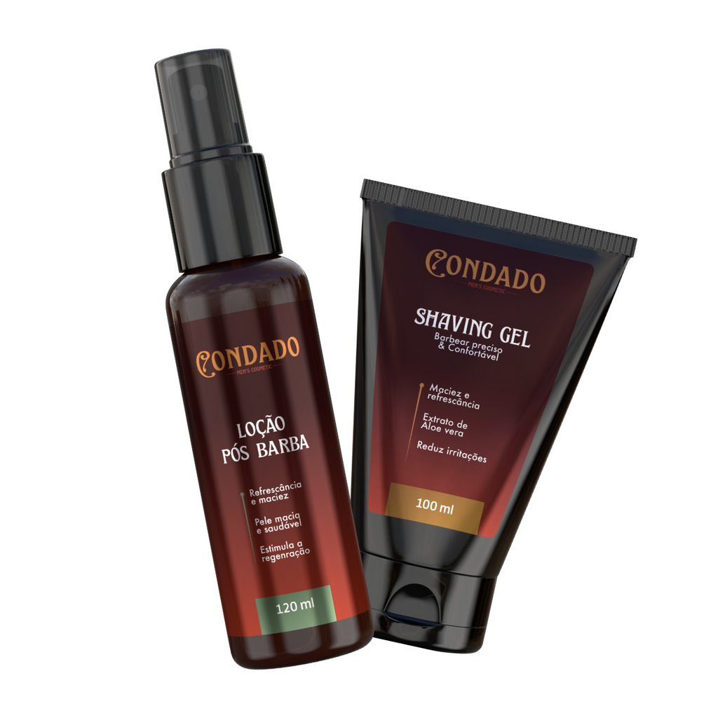 Kit Gel de Barbear + Loção Pós Barba