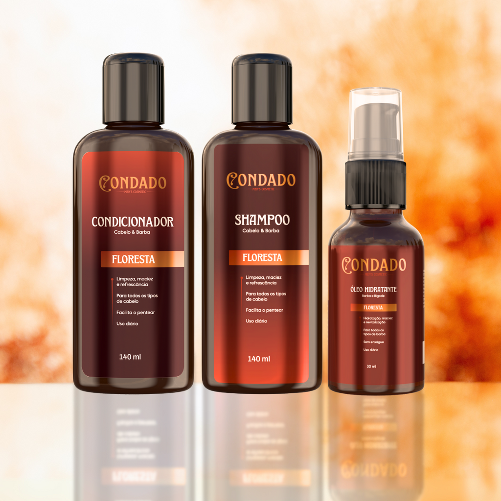 Kit Shampoo + Condicionador + Óleo hidratante Condado Floresta