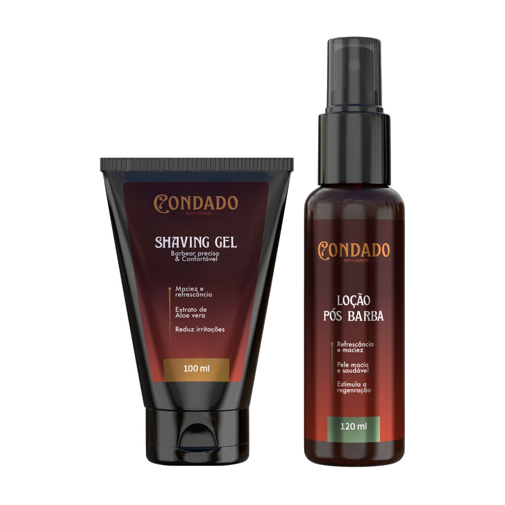 Kit Gel de Barbear + Loção Pós Barba